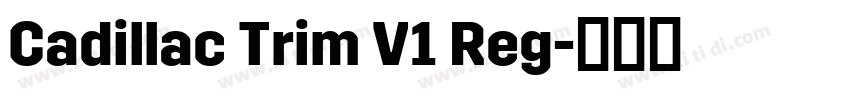 Cadillac Trim V1 Reg字体转换